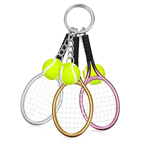 LIFKOME 3 STK Tennisschläger Schlüsselanhänger Tennis-Ornamente hängende Schlüsselanhänger Tennis anhänger schlüsselanhänger tennisschläger Tennis Ball Spielzeuge Tennis-Schlüsselanhänger von LIFKOME