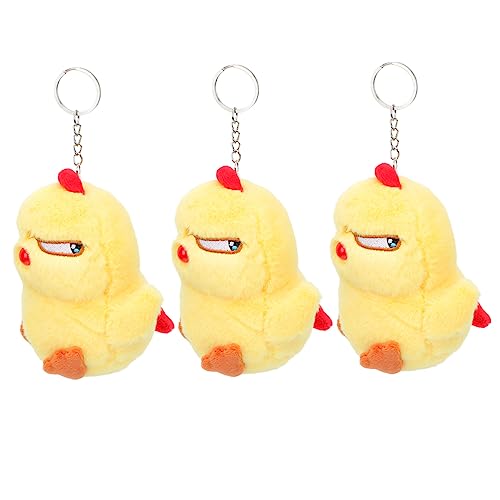 LIFKOME 3St Küken Plüschpuppe Plüsch-Hühnerspielzeug Osterküken-Anhänger osterschmuck ozdoby wielkanocne Rucksack-Hängeornament Tasche hängende Dekoration PP Baumwolle Yellow von LIFKOME