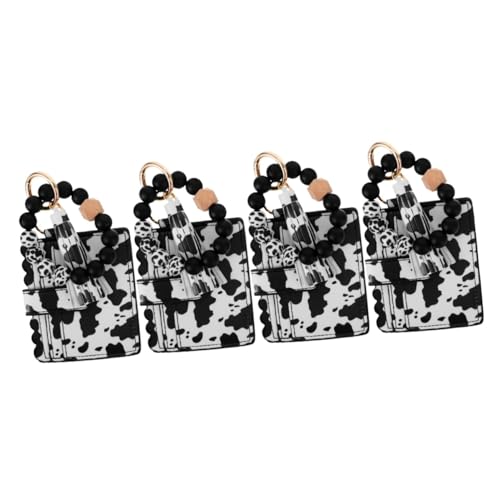 LIFKOME 4 Stück Silikon Perlen Kartenhalter Damen Geldbörse Kleine Geldbörse Durchdachte Geldbörse Muttertagsperlen Schlüsselanhänger Damen Clutch Damen Clutch Leder Clutch von LIFKOME