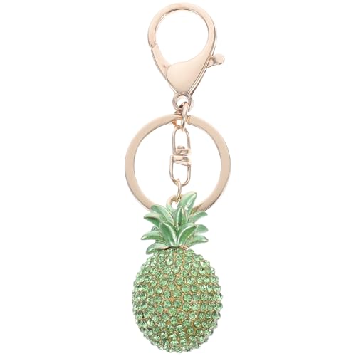 LIFKOME Ananas-Schlüsselanhänger Strass-Ananas-Förmiger Schlüsselanhänger Süßer Grüner Obst-Anhänger Modischer Anhänger Für Frauen Autotasche Handy-Geldbörse von LIFKOME