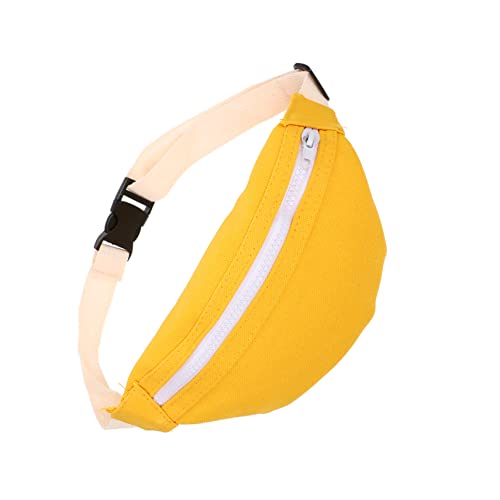 LIFKOME Bauchtasche Für Kinder Umhängetasche Brusttasche Beutel Tragbare Aufbewahrungstasche Tragetaschen-Organizer Tragbare Tasche Mehrzweck-gürteltasche Taille Geldbörse Segeltuch Yellow von LIFKOME