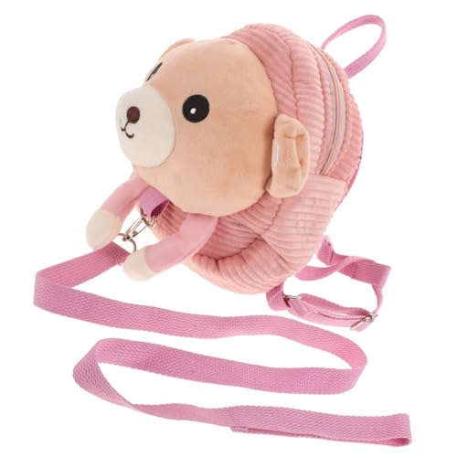 LIFKOME Cartoon-Rucksack Rucksack Kleinkind Kinderrucksäcke Für Mädchen Kleinkindrucksack Für Mädchen Mini-Rucksack Für Kleinkinder Rucksack Mit Leine Für Kleinkinder Plüsch Rosa von LIFKOME