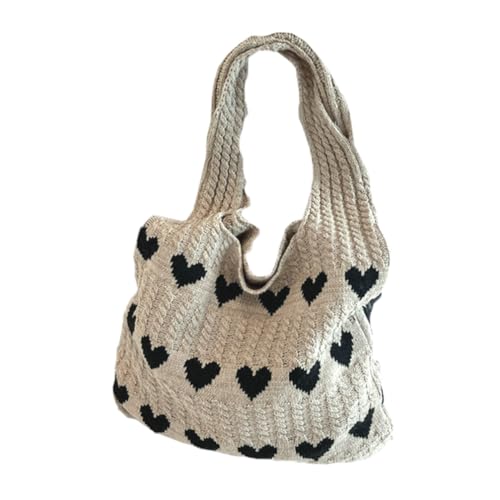 LIFKOME Gehäkelte Tragetasche Mit Herz-Umhängetasche Wiederverwendbar Zum Einkaufen Gestrickt Mit Herzmuster Strandtasche Handtaschen Urlaub Ästhetische Boho-Tasche Für Frauen LIFKOME Gehäkelte Tragetasche Mit Herz-Umhängetasche Wiederverwendbar Zum Einkaufen Gestrickt Mit Herzmuster Strandtasche Handtaschen Urlaub Ästhetische Boho-Tasche Für Frauen von LIFKOME