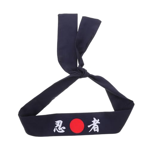 LIFKOME Japanisches Koch-Stirnband Männer Stirnband Koch Ninja Kopftuch Japanische Stirnbänder Japanische Stirnband Männer Koch-Bandana Ninja-Stirnband Sushi-koch-kostüm Baumwolle von LIFKOME