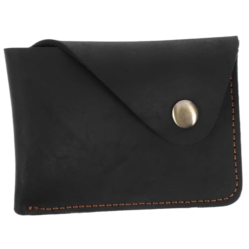 LIFKOME Kartenhalter aus Leder Retro Styles außen femmansoe Wallet Mane Geldbörse für Männer Kleiner Kartenhalter Kartenetui aus Leder Vintage-Geldbörse für Damen Brieftasche Stoff Black von LIFKOME