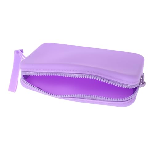 LIFKOME Kleine Make Up Tasche Aus Silikon Mit Reißverschluss wasserdichte Kosmetiktasche Tragbarer Reise Toilettenartikel Organizer Für Visitenkarten Make Up Pinsel Lippenstifte von LIFKOME