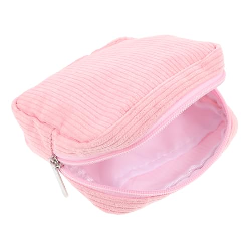 LIFKOME Kosmetiktasche Aus Cord Mini-büchertasche Kosmetik-Organizer-Tasche Kleine Kosmetiktasche Reise-Make-up-Organizer Mini-Make-up-Tasche Make-up-Tasche Mini Make-up-Reisetasche Rosa von LIFKOME