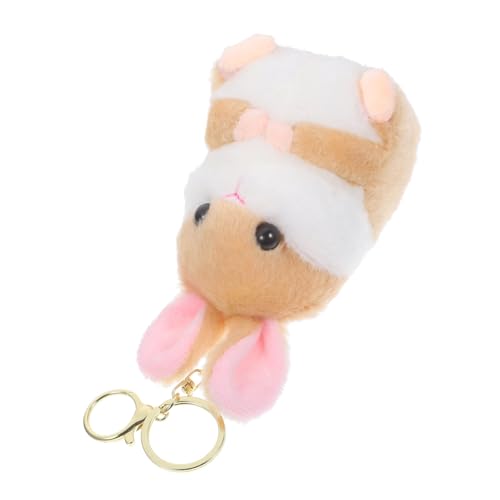 LIFKOME Plüsch-Hamster- stofftiere für freundinen Hamster für den Rucksack Key Chain ästhetischer Schlüsselanhänger Hamster-Schlüsselanhänger PP Baumwolle Yellow von LIFKOME