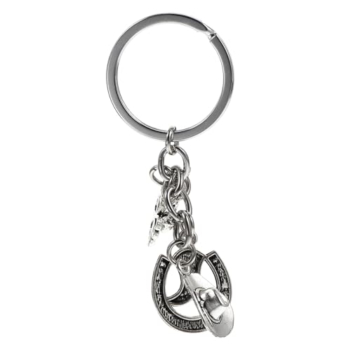 LIFKOME Schlüsselanhänger mit vierblättrigem Kleeblatt auto schlüsselanhänger Schlüsseldekoration osterkorb osternkorb key chains Rucksack-Schlüsselanhänger Andenken Zinklegierung Silver von LIFKOME