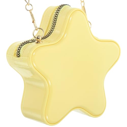 LIFKOME Stern-Umhängetasche Tasche Stern kawaii Tasche Kinder-Umhängetasche Münzgeldbörse Mädchen Süße Einkaufs Umhängetasche Mit Abnehmbarem Kettenriemen Gelb von LIFKOME