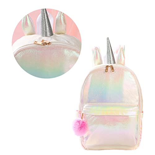 LIFKOME Stylischer Einhorn Rucksack Für Schule Und Freizeit Tragbare Schultertasche Schimmerndem Ideal Als Schulrucksack Für Schüler Und Studenten Damen Und ädchen von LIFKOME