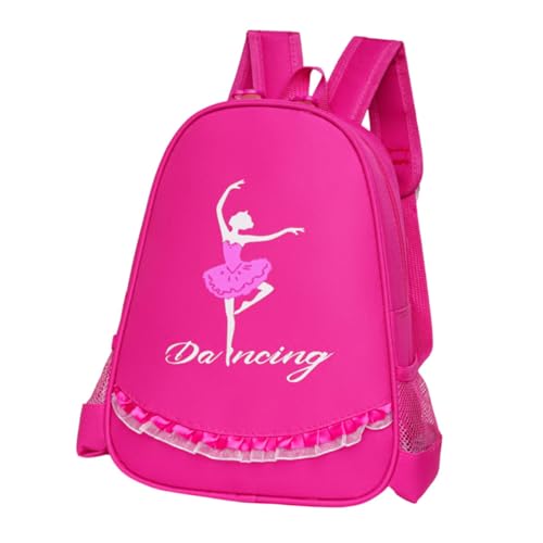 LIFKOME Tanztasche süßer Kinderrucksack Rucksäcke für Kinder Mini-Rucksäcke Tanzrucksack kindertasche Kinder Tasche Schulranzen mit verstellbarem Riemen Rucksack für Mädchen Polyester Rosy von LIFKOME