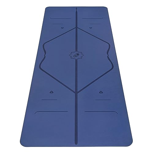 LIFORME Yogamatte - Die Weltweit Beste Umweltfreundliche, rutschfeste Yoga Matte Mit Dem Originalen Einzigartigen Ausrichtungsmarkierungssystem - Biologisch Abbaubare Matte (Dusk Blue) von LIFORME
