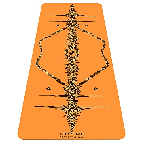 Liforme Year of the Tiger Yogamatte - Freie Yoga-Tasche, patentiertes Ausrichtungssystem, kriegerähnlicher Griff, rutschfest, umweltfreundlich, schweißbeständig, lang, breit und dick für Komfort Liforme Year of the Tiger Yogamatte - Freie Yoga-Tasche, patentiertes Ausrichtungssystem, kriegerähnlicher Griff, rutschfest, umweltfreundlich, schweißbeständig, lang, breit und dick für Komfort von LIFORME