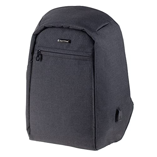 LIGHTPAK 46154 Rucksack SAFEPAK, Laptoprucksack aus 600D Nylon für 15 Zoll Notebook, Anti Diebstahl, USB Ladeport LIGHTPAK 46154 Rucksack SAFEPAK, Laptoprucksack aus 600D Nylon für 15 Zoll Notebook, Anti Diebstahl, USB Ladeport von LIGHTPAK