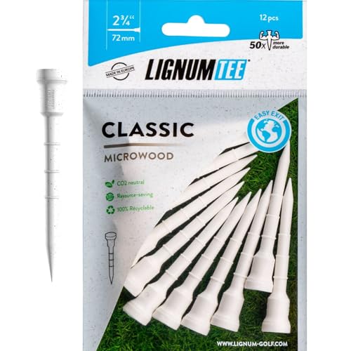 LIGNUM 50x More Durable Microwood Golf Tees 2 3/4 Inch - 72mm / Adjustable Golf Tee / Innovative Wood Fiber and Natural Adhesives / Golf Tee, Golf Tees 2 3/4, Tees Golf, Golf Ball Tees / 12pcs LIGNUM 50x More Durable Microwood Golf Tees 2 3/4 Inch - 72mm / Adjustable Golf Tee / Innovative Wood Fiber and Natural Adhesives / Golf Tee, Golf Tees 2 3/4, Tees Golf, Golf Ball Tees / 12pcs von LIGNUM
