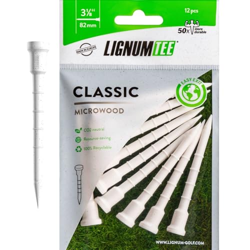 LIGNUM 50x More Durable Microwood Golf Tees 3 1/8 Inch - 82mm / Adjustable Golf Tee / Innovative Wood Fiber and Natural Adhesives / Golf Tee, Golf Tees 3 1/8, Tees Golf, Golf Ball Tees / 12pcs LIGNUM 50x More Durable Microwood Golf Tees 3 1/8 Inch - 82mm / Adjustable Golf Tee / Innovative Wood Fiber and Natural Adhesives / Golf Tee, Golf Tees 3 1/8, Tees Golf, Golf Ball Tees / 12pcs von LIGNUM