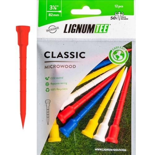 LIGNUM 50x More Durable Microwood Golf Tees 3 1/8 Inch - 82mm / Adjustable Golf Tee / Innovative Wood Fiber and Natural Adhesives / Golf Tee, Golf Tees 3 1/8, Tees Golf, Golf Ball Tees / 12pcs LIGNUM 50x More Durable Microwood Golf Tees 3 1/8 Inch - 82mm / Adjustable Golf Tee / Innovative Wood Fiber and Natural Adhesives / Golf Tee, Golf Tees 3 1/8, Tees Golf, Golf Ball Tees / 12pcs von LIGNUM