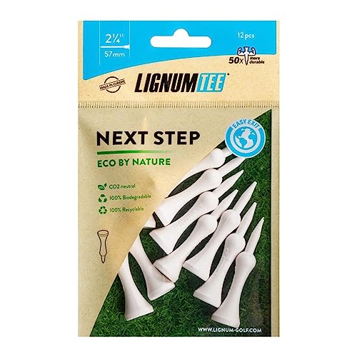 LIGNUM 57MM NXT Step Ecoline Tees 12PK Biologisch abbaubares Golf Tee von LIGNUM