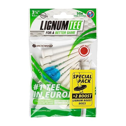 LIGNUM Unisex 82MM Boost TEES 12PK-Weiß LIGNUM Unisex 82MM Boost TEES 12PK-Weiß von LIGNUM