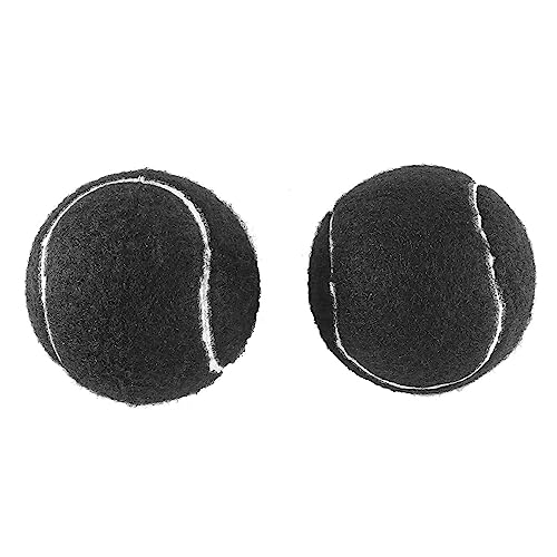LIGUSTRUM 2 STÜCK Vorgeschnittener Walker Tennis Ball für MöBel Beine und Boden Schutz, StrapazierfäHige, Langlebige Filz Polster Abdeckung, Schwarz von LIGUSTRUM