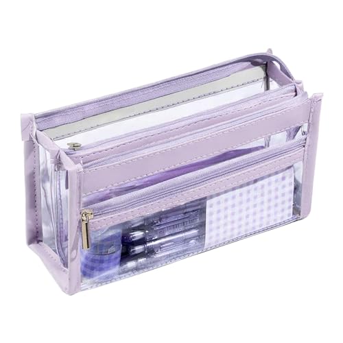 LINGJIA Federmappe, Federmäppchen, Schreibwarenetui, Dreilagiges Großraummäppchen, Transparentes Federmäppchen, Schreibwarenaufbewahrungstasche, Schulbedarf, für Jungen, Mädchen, Schule, Büro LINGJIA Federmappe, Federmäppchen, Schreibwarenetui, Dreilagiges Großraummäppchen, Transparentes Federmäppchen, Schreibwarenaufbewahrungstasche, Schulbedarf, für Jungen, Mädchen, Schule, Büro von LINGJIA