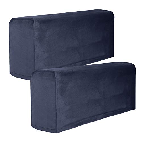 LIOOBO 2 x Sofa-Armlehnenbezüge, Stretch-Sofa-Schonbezug, Möbelschutz, Sessel, Armlehne, Schutzhülle für Liegestuhl, Sofa, Marineblau LIOOBO 2 x Sofa-Armlehnenbezüge, Stretch-Sofa-Schonbezug, Möbelschutz, Sessel, Armlehne, Schutzhülle für Liegestuhl, Sofa, Marineblau von LIOOBO