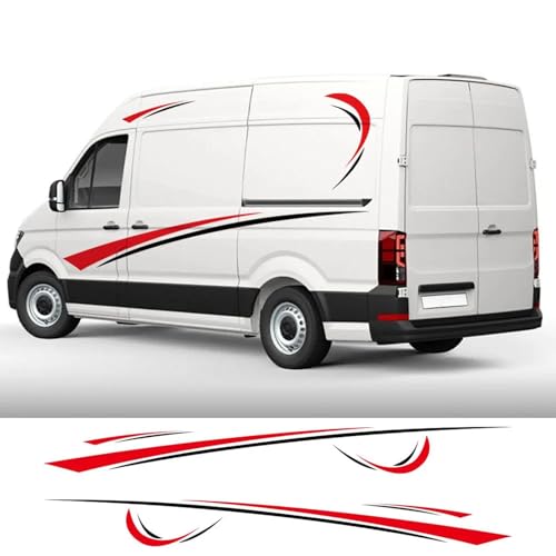 LIOUFTT 12 Teile/los Autoaufkleber Sport Dekor Wohnmobil Camper Van Grafiken Vinyl Aufkleber, Passend Für VW Crafter Tuning Zubehör von LIOUFTT