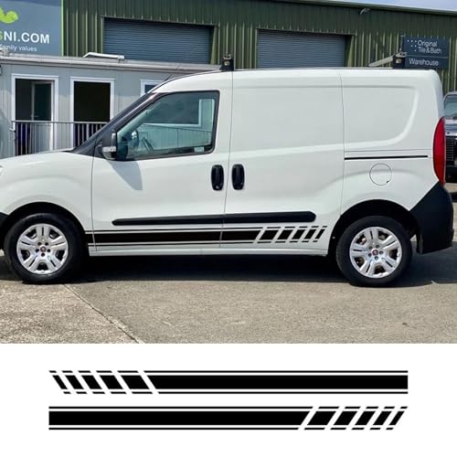 LIOUFTT 2 STÜCKE Autoaufkleber Van Grafiken Vinyl-Aufkleber, passend für FIAT Doblo Cargo Panorama Vauxhall Opel Combo Camper Tuning-Zubehör von LIOUFTT