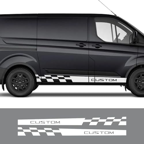 LIOUFTT 2 Teile/los Autoaufkleber Lange Streifen Styling Vinyl Aufkleber, passend für Ford Transit Tourneo Custom Sport MK7 MK8 MK9 Zubehör von LIOUFTT