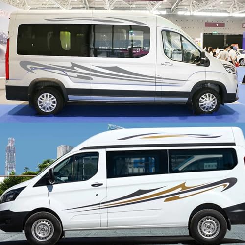 LIOUFTT 4 Stück Auto-Seitenstreifen-Aufkleber, Auto-DIY-Vinyl-Aufkleber, passend für Mercedes Benz Sprinter, Wohnmobil, Wohnmobil-Zubehör von LIOUFTT