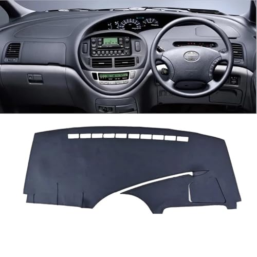 LIOUFTT Leder-Armaturenbrett-Abdeckung für das Auto, Armaturenbrettmatte, Teppich, passend für Toyota Previa Estima XR30 XR40 2000–2005, Zubehör von LIOUFTT