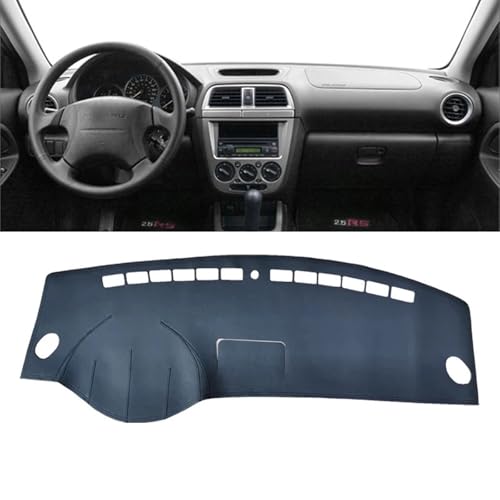 LIOUFTT Leder-Auto-Armaturenbrett-Abdeckung, Armaturenbrett-Matte, Teppich, passend für Subaru Impreza GD GG G2 2002 2005–2007 Zubehör von LIOUFTT