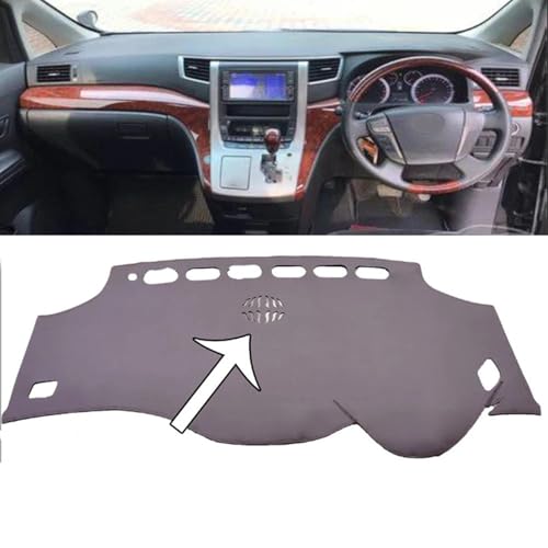 LIOUFTT Leder-Auto-Armaturenbrett-Abdeckung, Armaturenbrett-Matte, Teppich, passend für Toyota Alphard Vellfire AH20 2009–2015, Zubehör von LIOUFTT