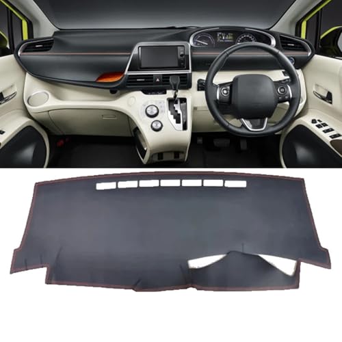 LIOUFTT Leder Auto Armaturenbrettmatte Armaturenbrett Abdeckung Pad Armaturenbrett Matte Teppich, passend für Toyota Sienta g2 2016 2017 2019 2020 2021 Zubehör von LIOUFTT