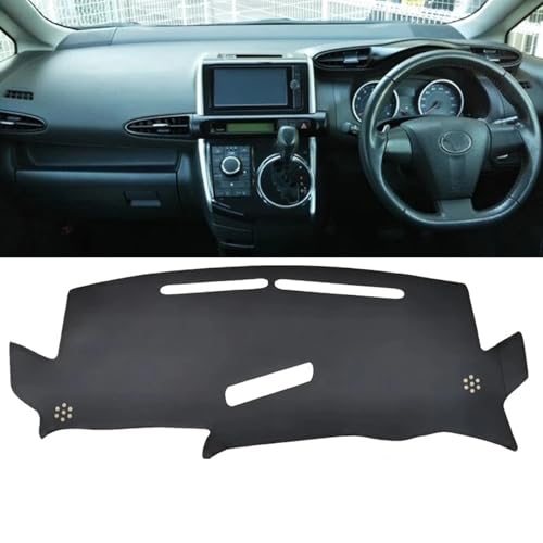 LIOUFTT Leder Auto Armaturenbrettmatte Armaturenbrett Abdeckung Pad Armaturenbrett Matte Teppich, passend für Toyota Wish AE10 2003 2004 2005 2006–2008 Zubehör von LIOUFTT