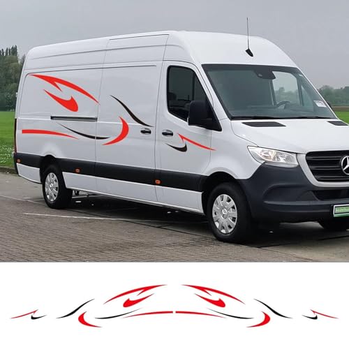 LIOUFTT Seitenaufkleber für die Karosserie, Wohnmobil-Grafikstreifen, Vinyl-Dekor-Aufkleber, passend für Mercedes Benz Sprinter W903 W906 W907 von LIOUFTT