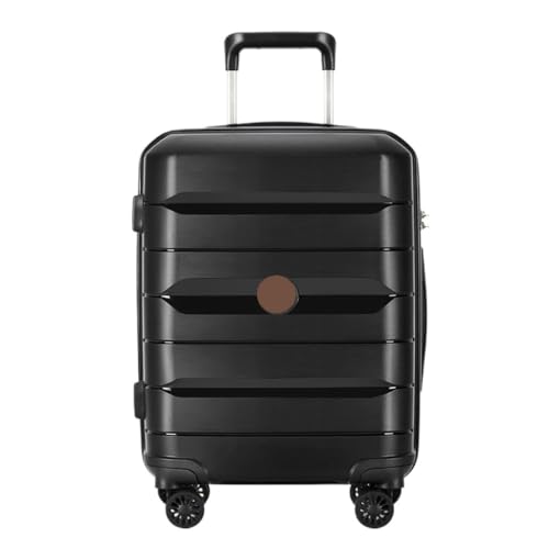 LIPPSYYDS Trolley-Koffer Hochwertiger Trolley-Koffer mit Aluminiumrahmen, 20/24/28-Zoll-Boarding-Koffer, Internet-Promi-Koffer Reisekoffer (Color : Black, Size : 20in) von LIPPSYYDS