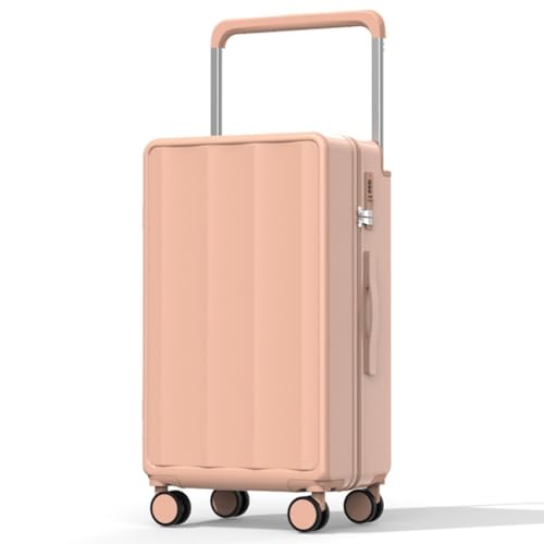 LIPPSYYDS Trolley-Koffer Trolley-Koffer Damen 24-Zoll-Universalrad Mehrfarbiger Koffer 20-Zoll-Passwort-Boarding-Koffer Reisekoffer (Color : Pink, Size : A) von LIPPSYYDS