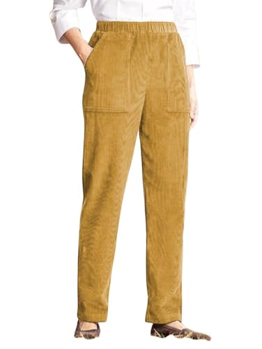 LIROMA Cordhose Für Damen Vintage Gelb Elastisch Hohe Taille Baumwolle Weites Bein Haremshose Herbst Und Winter Lockere Palazzo Hose Hose Mit Geradem Bein Hose Mit Taschen M LIROMA Cordhose Für Damen Vintage Gelb Elastisch Hohe Taille Baumwolle Weites Bein Haremshose Herbst Und Winter Lockere Palazzo Hose Hose Mit Geradem Bein Hose Mit Taschen M von LIROMA