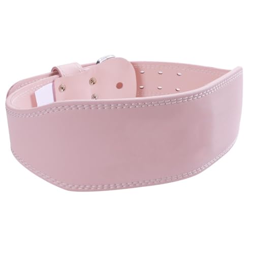 Bauchkontrollgürtel, Fitnessgürtel, drei Lagen Rindsleder, langlebig, geeignet for Paare, Frauen, Männer, Fitness-Einsatz(Pink,M) von LISHAOHU