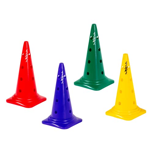 LISKI Unisex – Erwachsene H.50 Kegel, Blau-Gelb-Rot-Grün, Einheitsgröße von LISKI