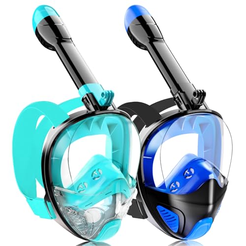 LITTLEJSY 2Pcs Tauchmaske Schnorchelmaske Vollmaske, 180° Seaview Tauchmasken mit Panorama-Vollgesichts,Sportkameras Kompatible Taucherbrille für Erwachsene und Kinder LITTLEJSY 2Pcs Tauchmaske Schnorchelmaske Vollmaske, 180° Seaview Tauchmasken mit Panorama-Vollgesichts,Sportkameras Kompatible Taucherbrille für Erwachsene und Kinder von LITTLEJSY