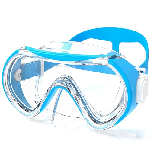 LITTLEJSY Taucherbrille Kinder, 180°Panorama HD Schwimmbrille Schnorchelmaske für Kinder Jungen Mädchen Jugendliche, Tauchmaske mit Nasenabdeckung Anti Nebel Anti-Leck für 4-16 Jahre von LITTLEJSY