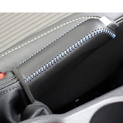 Handbremse Abdeckung Autoausrüstung Cover Case Fit verwendet for Ford Focus 1.6L 2012 Auto Handbremse Leder Cover Auto Styling echtes Leder Handbremse SchutzhüLle ( Color : Red ) von LIUCHUCHU