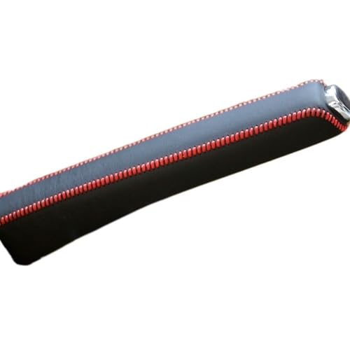 Handbremse Abdeckung Autohandbremsabdeckung Hülle Fit verwendet for Peugeot 307 308 Echtes Leder Autohandbremse Grips Schwarz Lederabdeckung Handbremse SchutzhüLle ( Color : Red ) von LIUCHUCHU