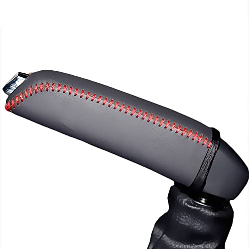 Handbremse Abdeckung Autohandbremsabdeckungen Fall Fit verwendet for Citroen C4l Auto Cover echtes Lederauto -Styling Handbremsgriffe schwarz/roter Faden Handbremse SchutzhüLle ( Color : Red ) von LIUCHUCHU