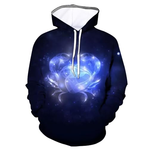 LIULINLIN Abstrakte Kunst Starlight Crab 3D-Druck Unisex Hoodie Sweatshirt Kinder Pullover Langarm Übergröße Trainingsanzug von LIULINLIN