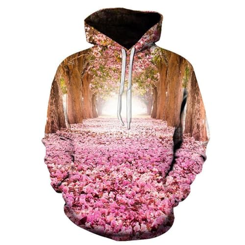 LIULINLIN Coole Pflanzen Bäume Baumwolle 3D Druck Herren Hoodie Casual Harajuku Langarm Übergroße Outdoor Pullover Sweatshirt Kleidung von LIULINLIN