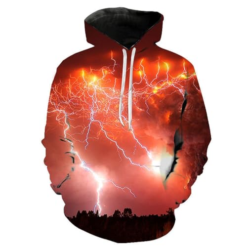 LIULINLIN Coole und schillernde Lightning Jungle Männer und Frauen 3D-gedruckte Hoodies Harajuku Mode Sweatshirt Casual Street Pullover Sweatshirt Kleidung von LIULINLIN